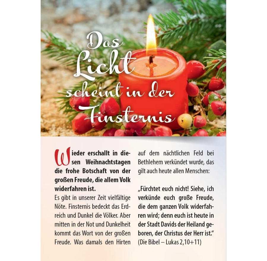 Das Licht scheint in der Finsternis