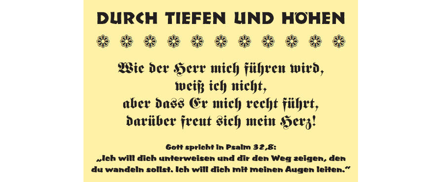 Durch Tiefen und Höhen