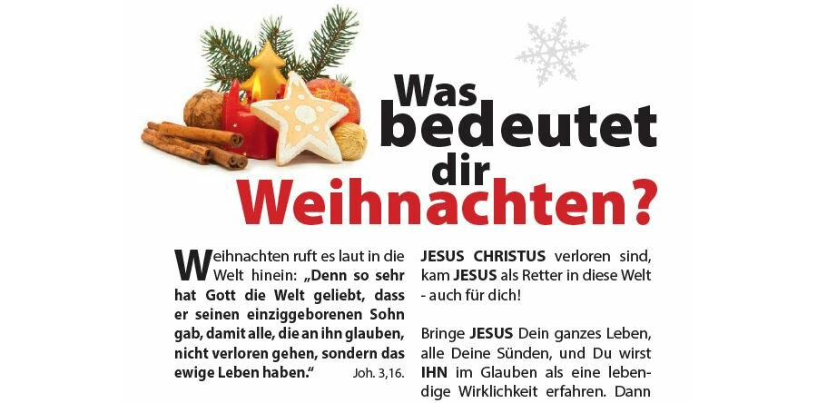 Was bedeutet dir Weihnachten?
