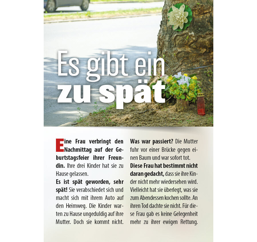 Es gibt ein zu spät