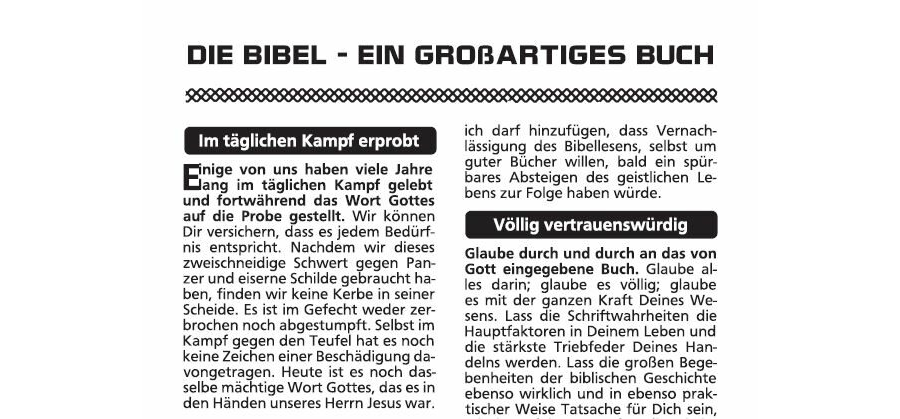 Die Bibel ein großartiges Buch