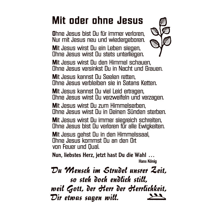 Mit oder ohne Jesus?
