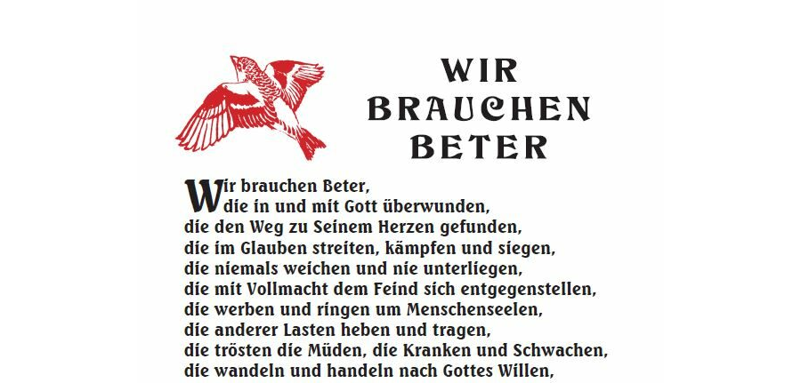 Wir brauchen Beter