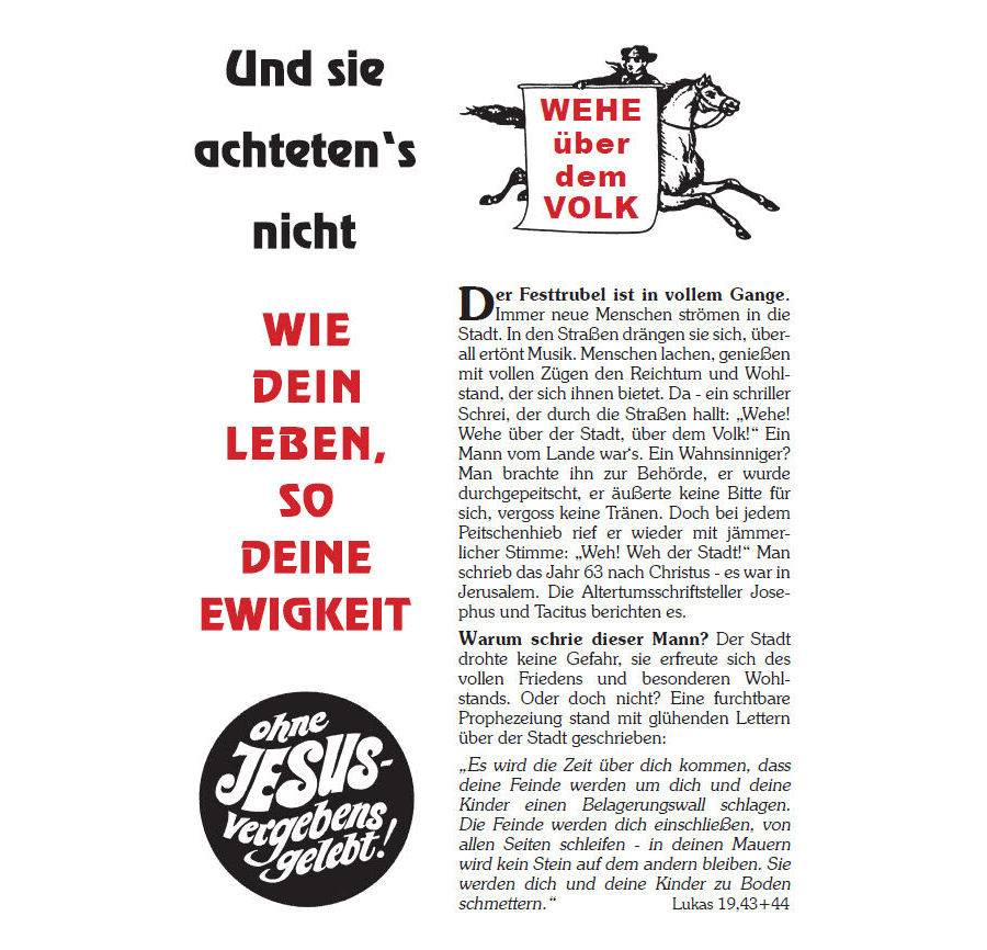 Und sie achteten's nicht