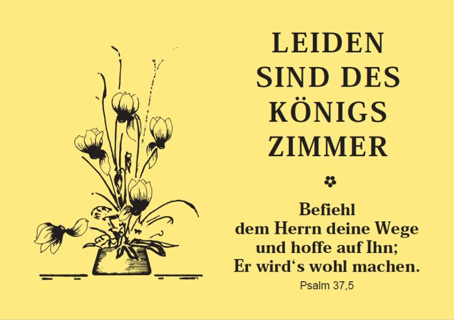 Leiden sind des Königs Zimmer